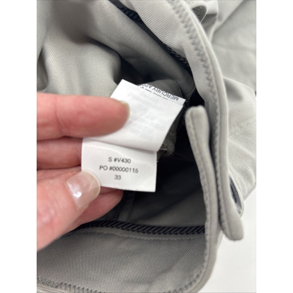 Vuori Men's Meta Performance 5 Pocket Pants V430 Light Gray/Beige Size 33 - Picture 9 of 10